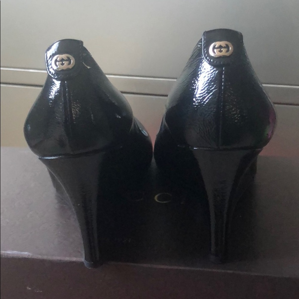 Authentic Gucci Patent Leather Wedges - Picture 4 of 6